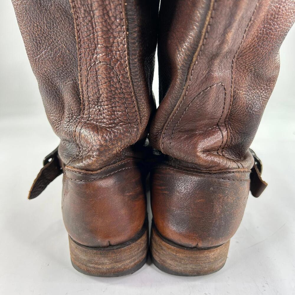 FRYE Veronica Slouch Women's Tall Boot US 7.5 B Leather Engineer Moto Boots - Picture 9 of 14